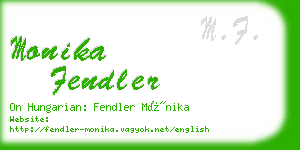 monika fendler business card